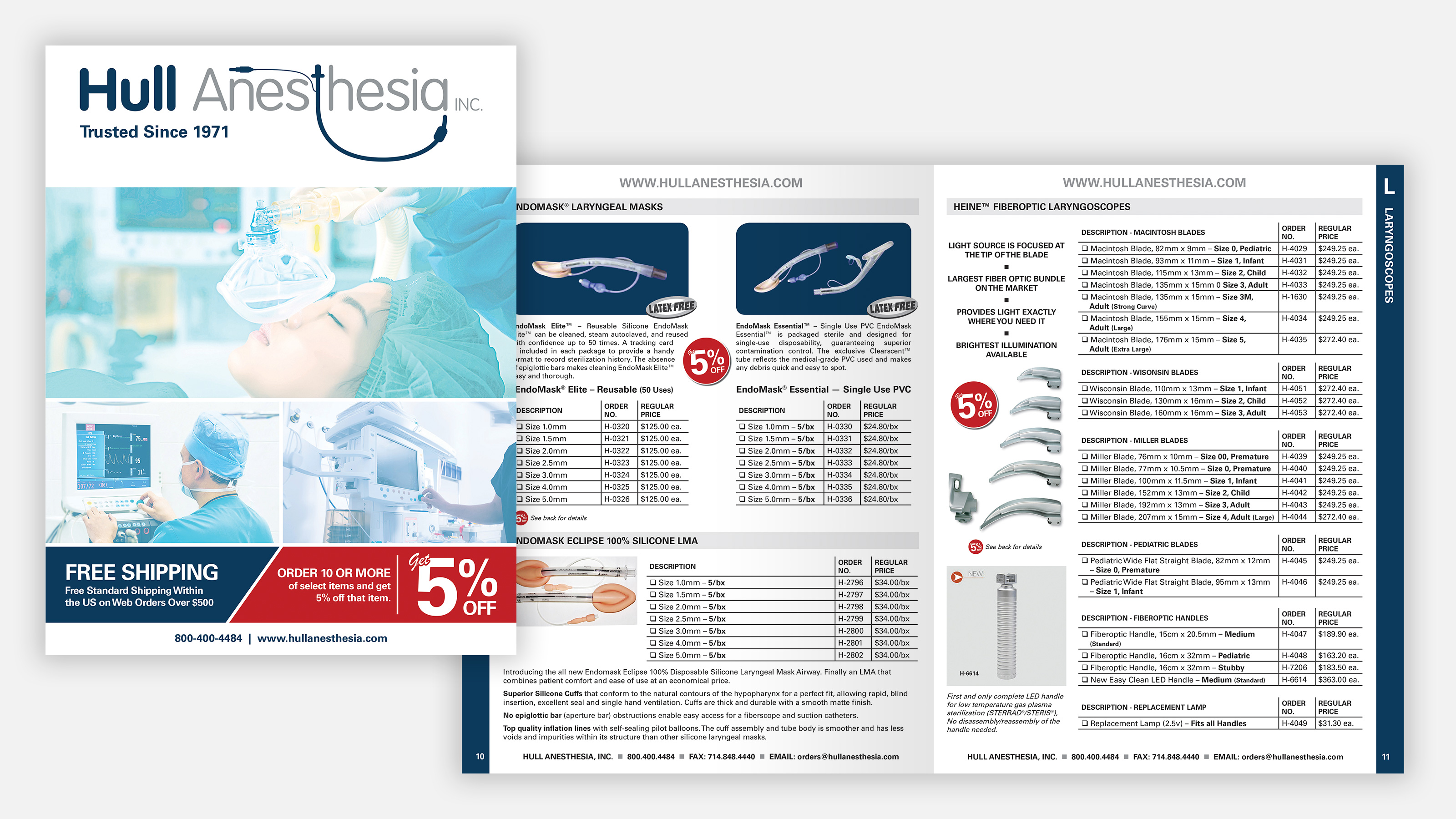 anesthesia hull direct mailer for marketing